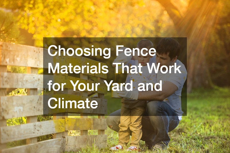 father and son working on their fence