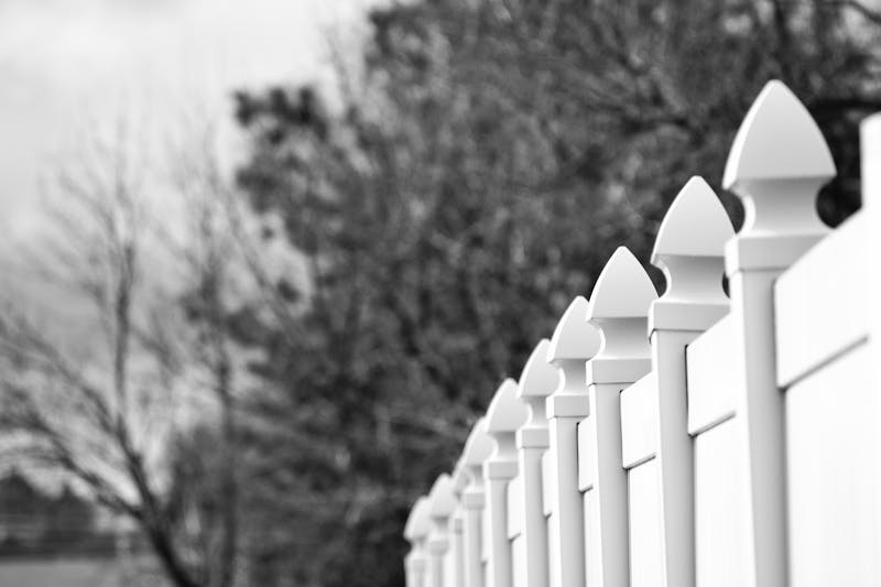 a white fence