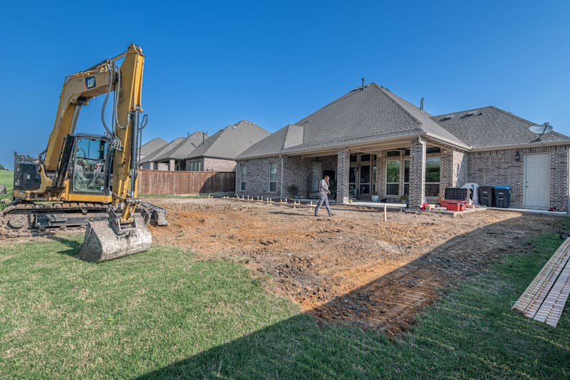 a backyard renovation project